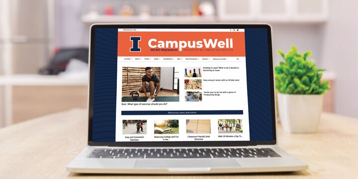 CampusWell on a laptop